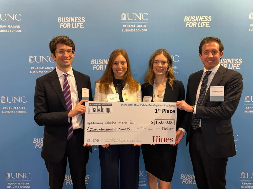 Columbia Business School Real Estate Students Earn First Place at the